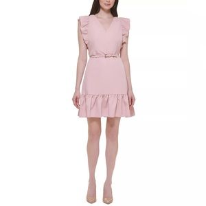 EUC Tommy Hilfiger Women's Twill Belted Dress Size 4